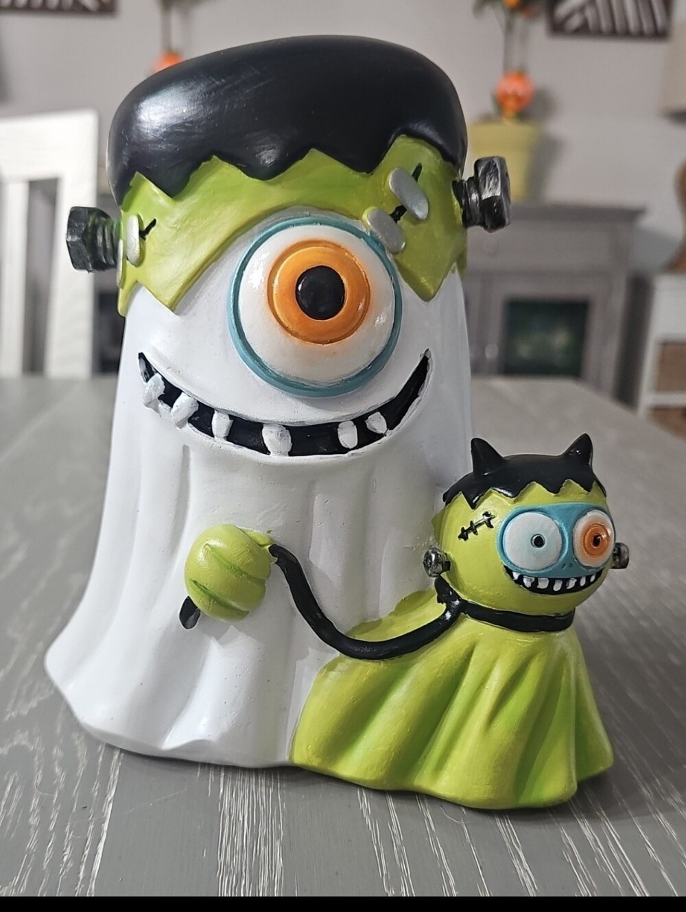 NWT! Cyclops Ghost in Frankenstein Costume Walking his Dog